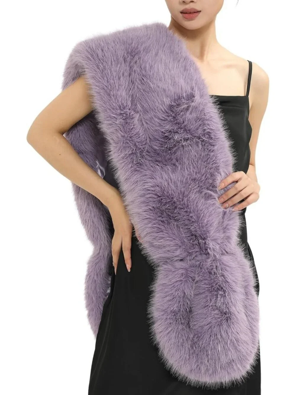 Cozy Faux Fur Collar Scarf for Women - Stylish Neck Shrug for Fall & Winter